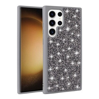 Bal-z Galaxy S23 Ultra Kılıf Parlak Taşlı Tasarım  Pırlanta Kapak