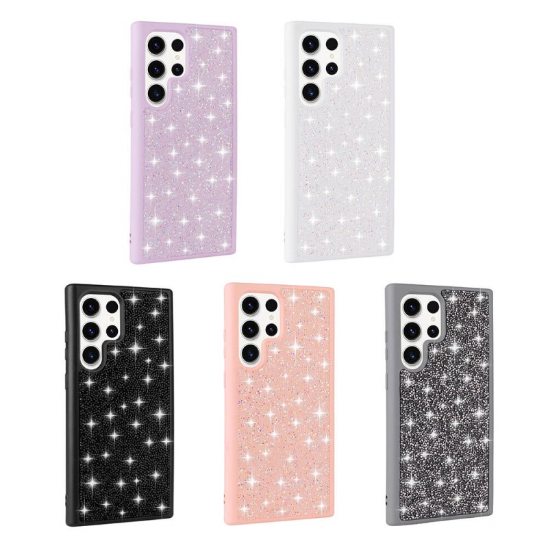 Bal-z Galaxy S23 Ultra Kılıf Parlak Taşlı Tasarım  Pırlanta Kapak