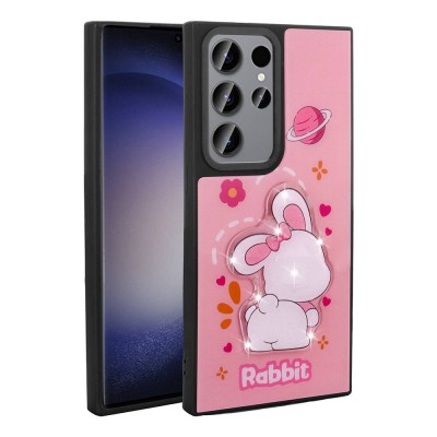 Bal-z Galaxy S23 Ultra Kılıf Parlayan Kabartmalı İkonik Figürlü  Amas Silikon Kapak