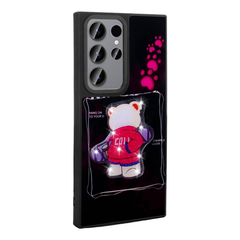 Bal-z Galaxy S23 Ultra Kılıf Parlayan Kabartmalı İkonik Figürlü  Amas Silikon Kapak