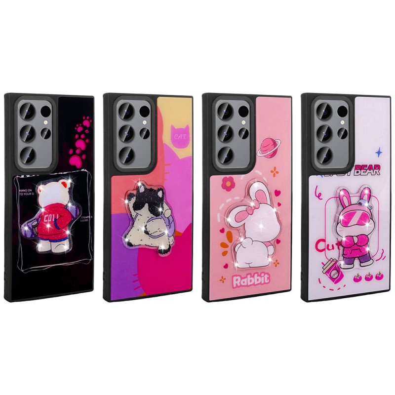 Bal-z Galaxy S23 Ultra Kılıf Parlayan Kabartmalı İkonik Figürlü  Amas Silikon Kapak