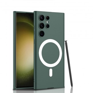 Galaxy S23 Ultra Kılıf Wireless Şarj Özellikli Zore Kıpta M-safe Silikon Kapak Galaxy S23 Ultra Kılıf Wireless Şarj Özellikli Zore Kıpta M-safe Silikon Kapak