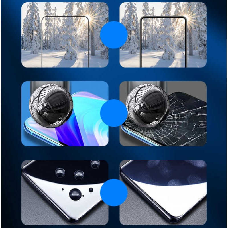 Bal-z Galaxy S23 Ultra  Full Glue Kind Dias Cam Ekran Koruyucu