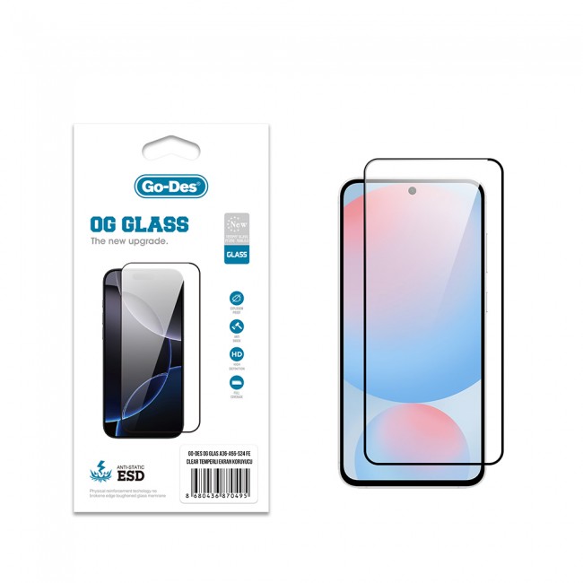 Galaxy S24 FE Go Des OG Glass Antistatik Temperli Cam Ekran Koruyucu Galaxy S24 FE Go Des OG Glass Antistatik Temperli Cam Ekran Koruyucu