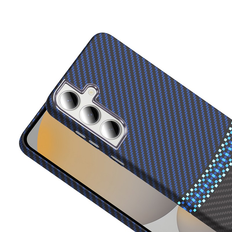 Bal-z Galaxy S24 FE Kılıf M-safe Şarj Özellikli Karbon Fiber Görünümlü Zore Gros Kapak