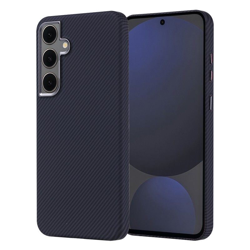 Bal-z Galaxy S24 FE Kılıf M-safe Şarj Özellikli Karbon Fiber Görünümlü Zore Nekst Kapak