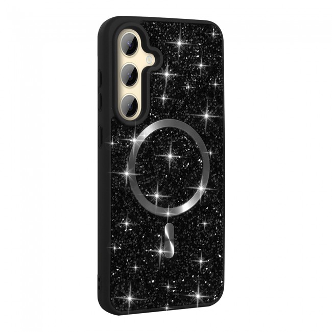 Galaxy S24 FE Kılıf Pırlanta Tasarımlı M-safe Şarj Özellikli Zore Mozaik Silikon Kapak Galaxy S24 FE Kılıf Pırlanta Tasarımlı M-safe Şarj Özellikli Zore Mozaik Silikon Kapak