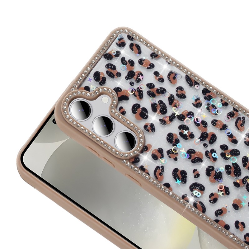 Bal-z Galaxy S24 FE Kılıf Taşlı ve Simli Tasarım Zore Azra Kapak