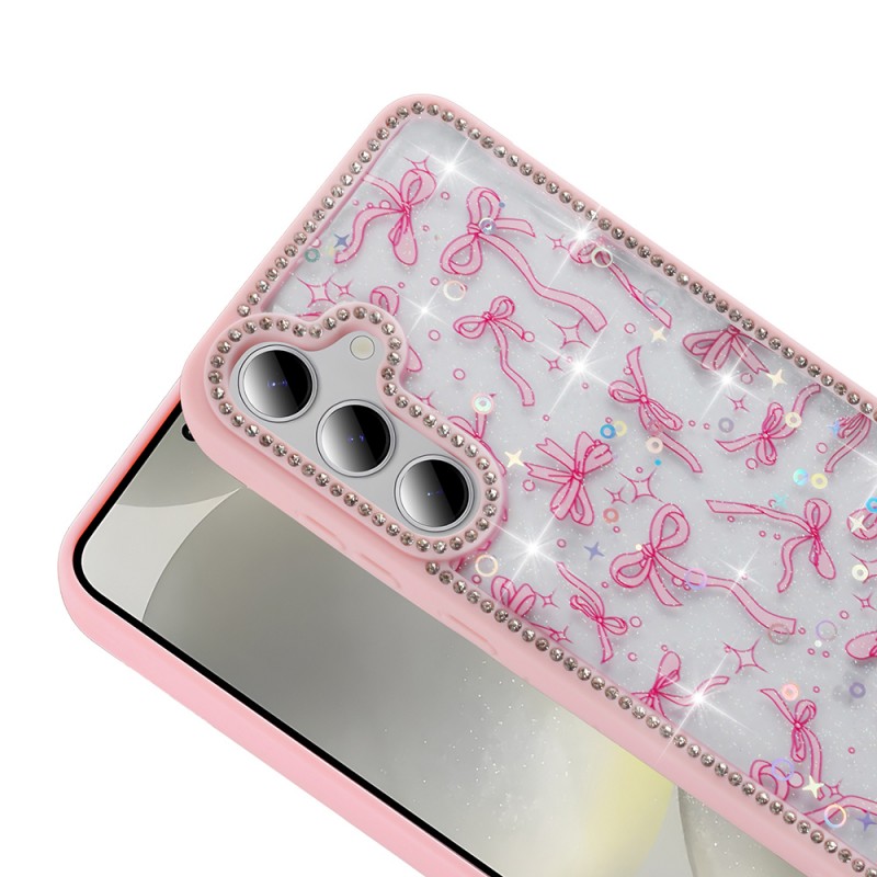 Bal-z Galaxy S24 FE Kılıf Taşlı ve Simli Tasarım Zore Azra Kapak