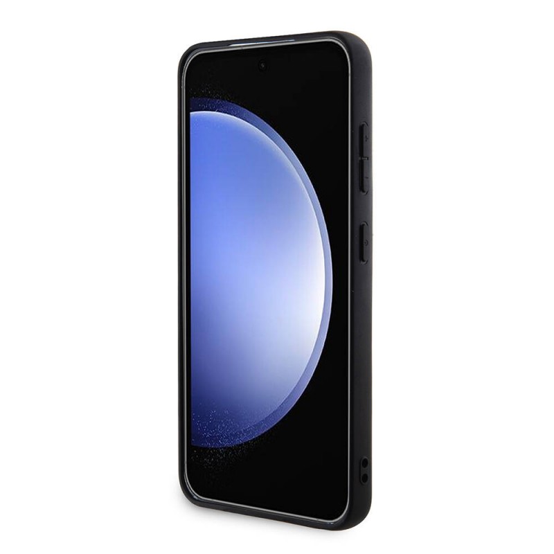 Bal-z Galaxy S24 Kılıf Guess Orjinal Lisanslı PU Deri Şerit Logo Dizaynlı Kapak