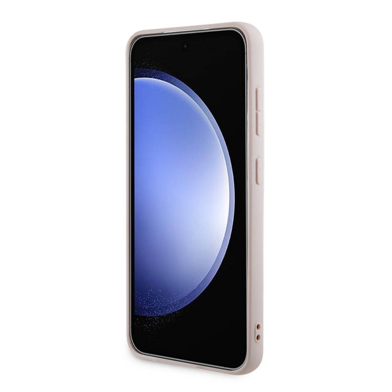 Bal-z Galaxy S24 Kılıf Guess Orjinal Lisanslı PU Deri Yazı ve 4G Metal Logolu Desenli Kapak