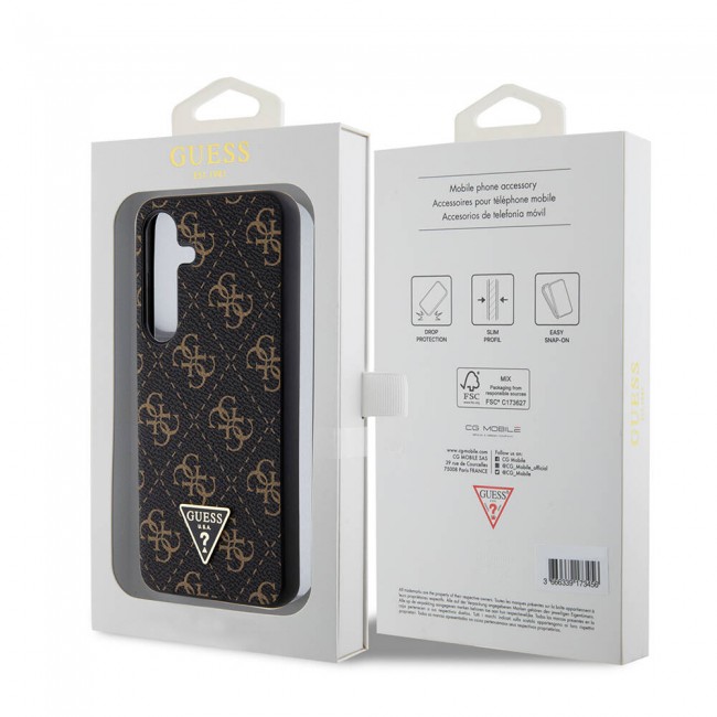 Galaxy S24 Kılıf Guess Orjinal Lisanslı PU Üçgen Logo 4G Desenli Kapak Galaxy S24 Kılıf Guess Orjinal Lisanslı PU Üçgen Logo 4G Desenli Kapak