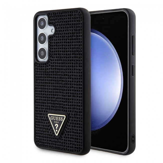 Galaxy S24 Kılıf Guess Orjinal Lisanslı Taşlı Arka Yüzey Üçgen Logolu Kapak Galaxy S24 Kılıf Guess Orjinal Lisanslı Taşlı Arka Yüzey Üçgen Logolu Kapak
