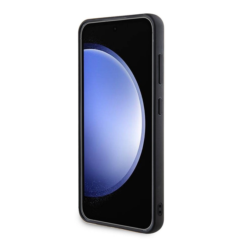 Bal-z Galaxy S24 Kılıf Guess Orjinal Lisanslı Taşlı Arka Yüzey Üçgen Logolu Kapak