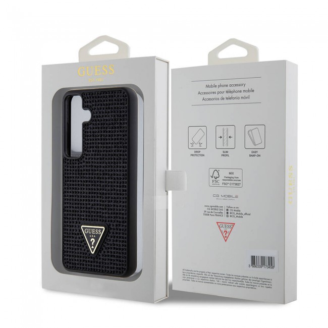 Galaxy S24 Kılıf Guess Orjinal Lisanslı Taşlı Arka Yüzey Üçgen Logolu Kapak Galaxy S24 Kılıf Guess Orjinal Lisanslı Taşlı Arka Yüzey Üçgen Logolu Kapak