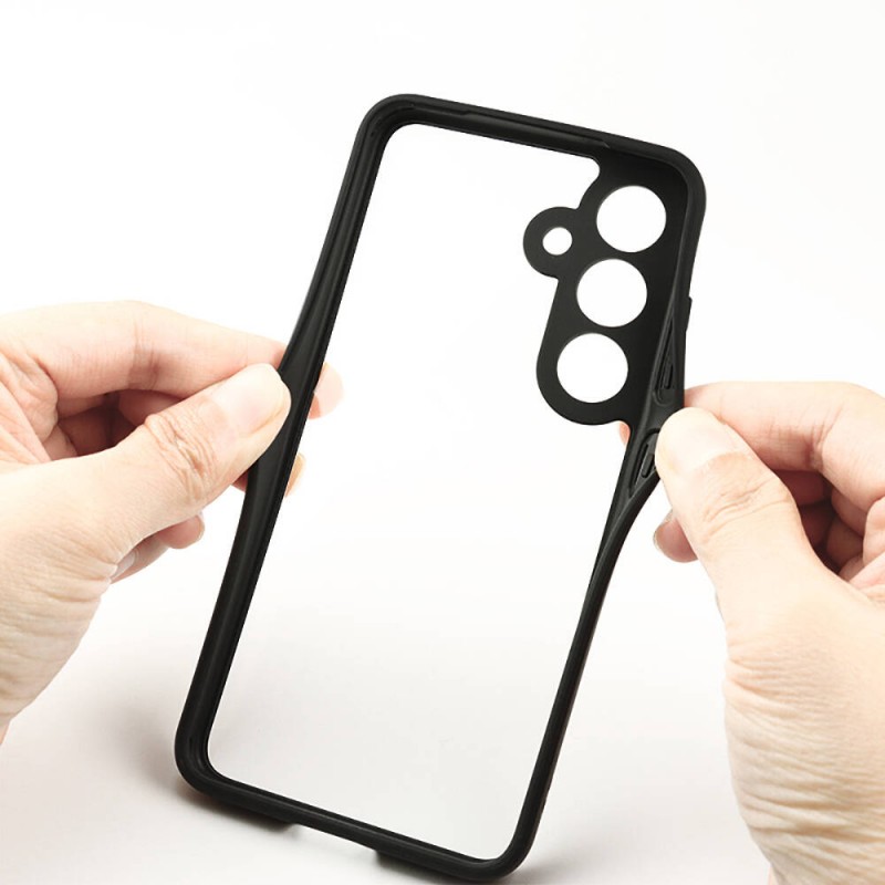 Bal-z Galaxy S24 Kılıf Kamera Korumalı Şeffaf Arka Yüzey  New Roll Kapak