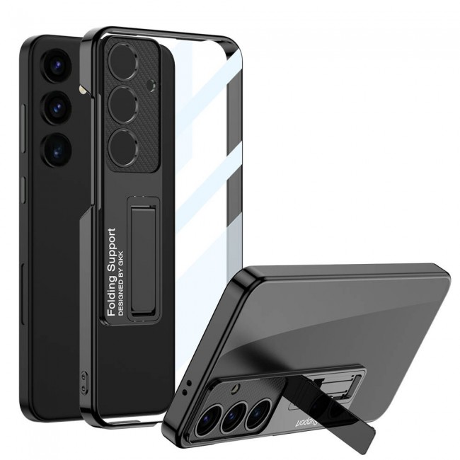 Galaxy S24 Kılıf Kamera Korumalı Şeffaf Tasarımlı Zore Lego Standlı Kapak Galaxy S24 Kılıf Kamera Korumalı Şeffaf Tasarımlı Zore Lego Standlı Kapak
