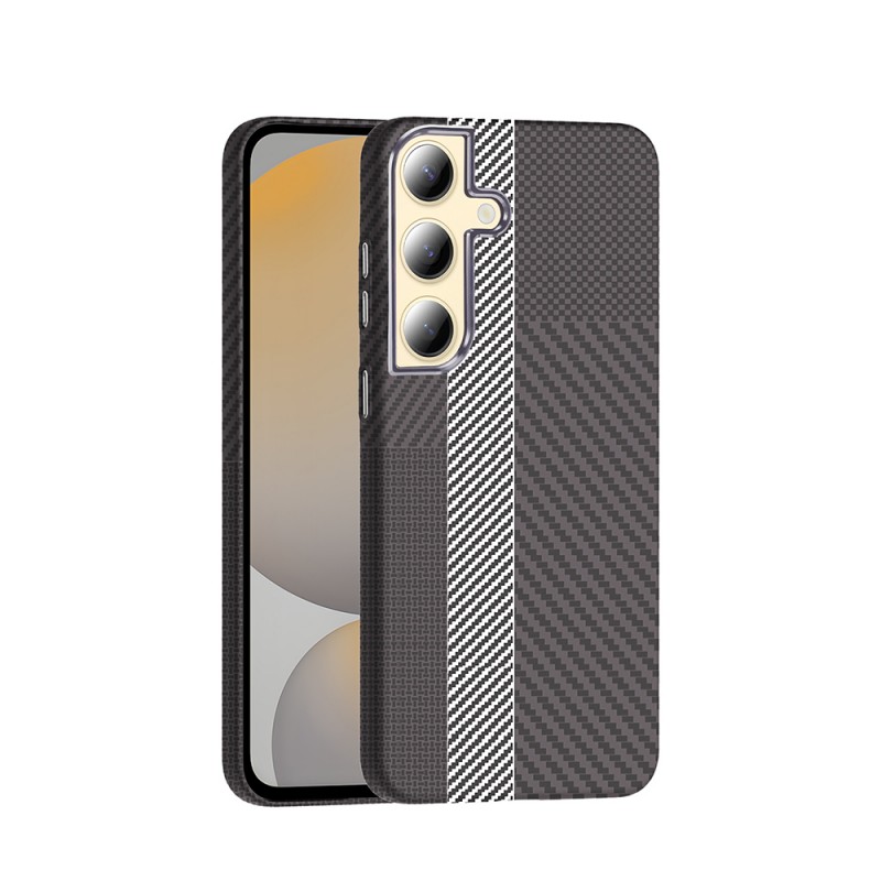 Bal-z Galaxy S24 Kılıf M-safe Şarj Özellikli Karbon Fiber Görünümlü Zore Gros Kapak