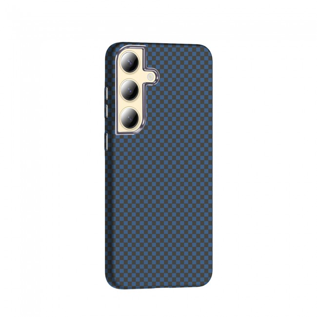Galaxy S24 Kılıf M-safe Şarj Özellikli Karbon Fiber Görünümlü Zore Gros Kapak