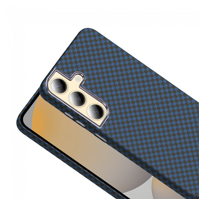 Galaxy S24 Kılıf M-safe Şarj Özellikli Karbon Fiber Görünümlü Zore Gros Kapak