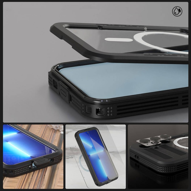 Bal-z Galaxy S24 Kılıf M-safe Şarj Özellikli 1-1 Su Geçirmez Kılıf