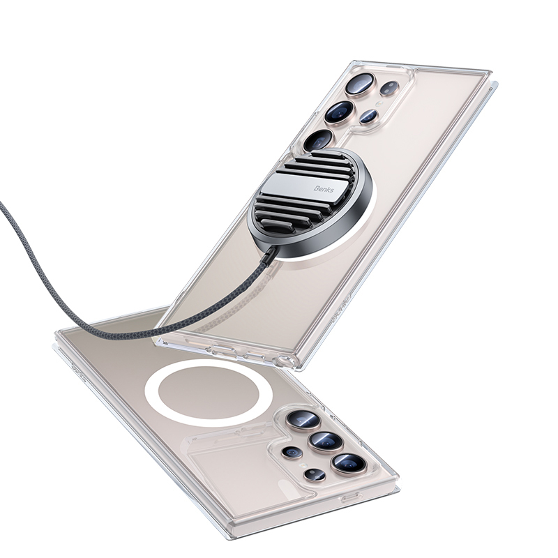 Bal-z Galaxy S24 Kılıf M-safe Şarj Özellikli Airbagli Şeffaf Benks LucentPro Serisi Kapak