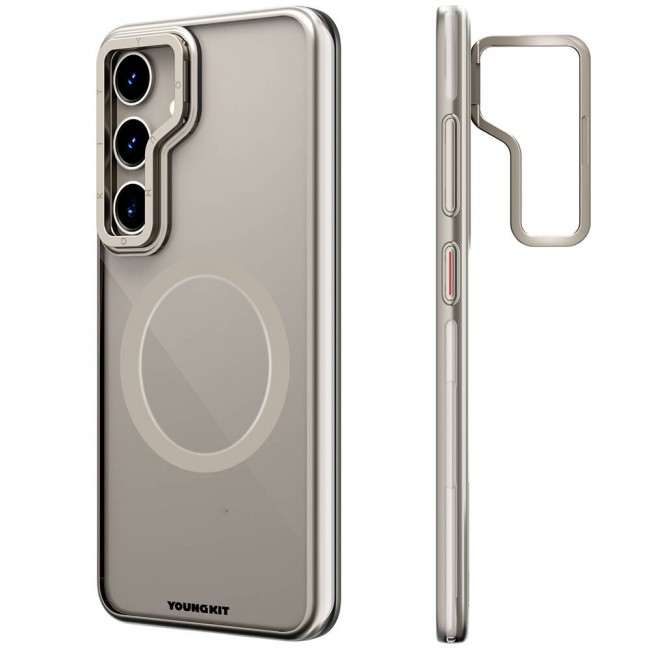 Galaxy S24 Kılıf Magsafe Şarj Özellikli Sararma Önleyici Youngkit Crystal Grid Kapak Galaxy S24 Kılıf Magsafe Şarj Özellikli Sararma Önleyici Youngkit Crystal Grid Kapak