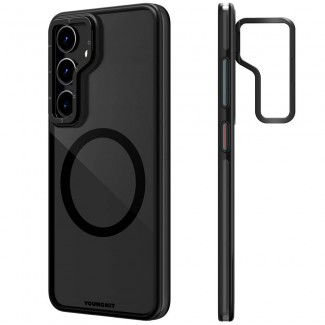 Galaxy S24 Kılıf Magsafe Şarj Özellikli Sararma Önleyici Youngkit Crystal Grid Kapak Galaxy S24 Kılıf Magsafe Şarj Özellikli Sararma Önleyici Youngkit Crystal Grid Kapak