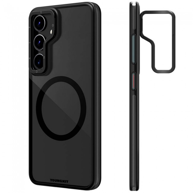 Galaxy S24 Kılıf Magsafe Şarj Özellikli Sararma Önleyici Youngkit Crystal Grid Kapak Galaxy S24 Kılıf Magsafe Şarj Özellikli Sararma Önleyici Youngkit Crystal Grid Kapak
