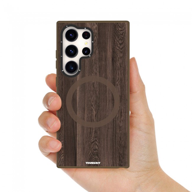 Galaxy S24 Ultra Kılıf Magsafe Şarj Özellikli Sararmaya Dayanıklı Youngkit Wood Forest Serisi Kapak Galaxy S24 Ultra Kılıf Magsafe Şarj Özellikli Sararmaya Dayanıklı Youngkit Wood Forest Serisi Kapak