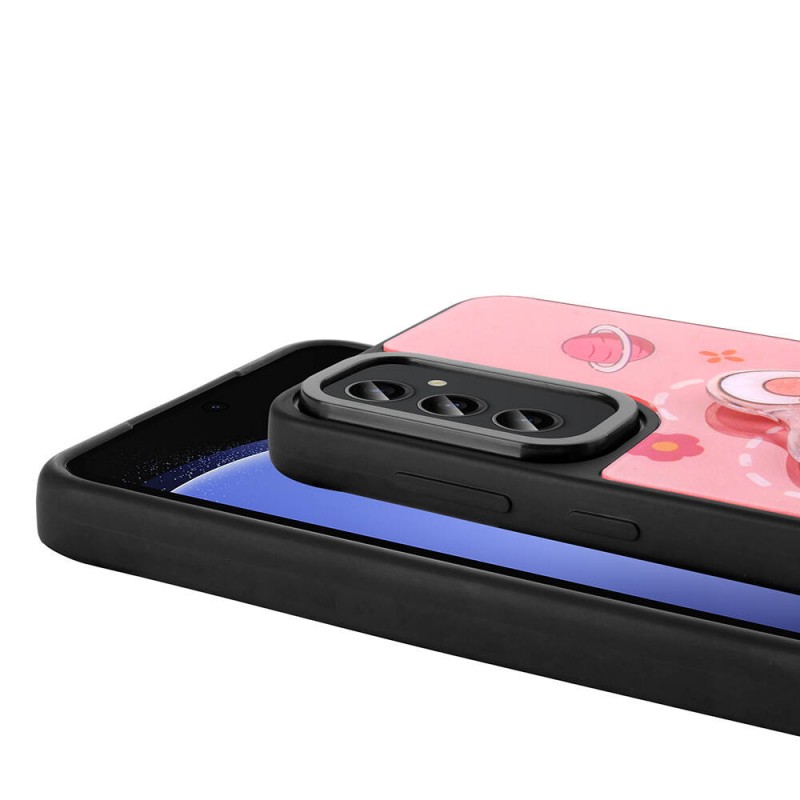 Bal-z Galaxy S24 Kılıf Parlayan Kabartmalı İkonik Figürlü  Amas Silikon Kapak