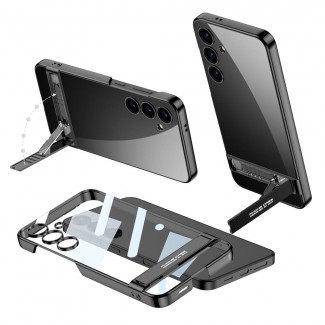 Galaxy S24 Kılıf Zore Kamera Korumalı Şeffaf Dikey Standlı Ays Kapak Galaxy S24 Kılıf Zore Kamera Korumalı Şeffaf Dikey Standlı Ays Kapak