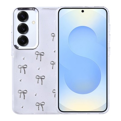 Bal-z Galaxy S24 Plus Kılıf Airbag Tasarımlı Simli Şeffaf Zore Kutup Kapak