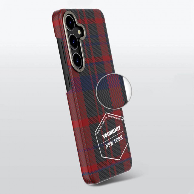 Galaxy S24 Plus Kılıf Ekose Desenli Youngkit Gezhi Serisi Kapak Galaxy S24 Plus Kılıf Ekose Desenli Youngkit Gezhi Serisi Kapak