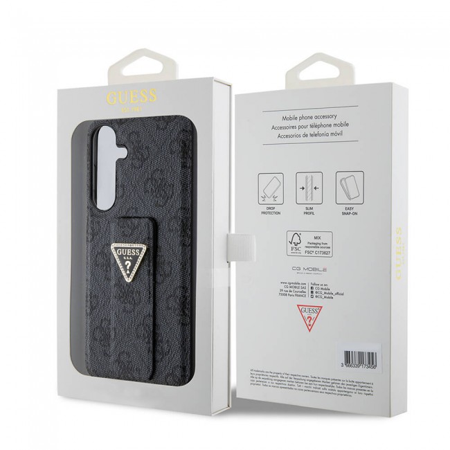 Galaxy S24 Plus Kılıf Guess Orjinal Lisanslı 4G Desenli Üçgen Logolu Standlı Deri Kapak Galaxy S24 Plus Kılıf Guess Orjinal Lisanslı 4G Desenli Üçgen Logolu Standlı Deri Kapak