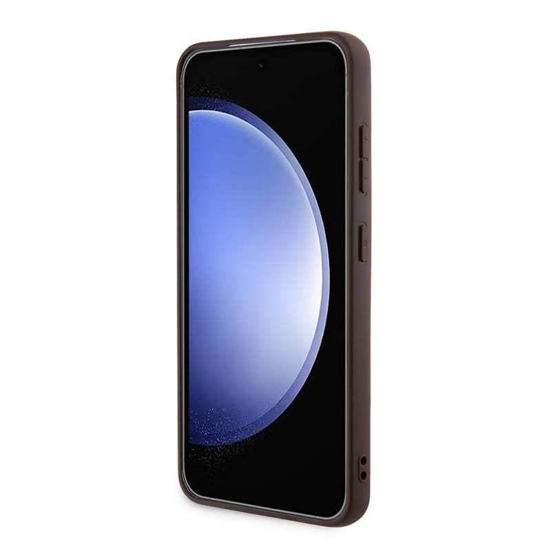 Bal-z Galaxy S24 Plus Kılıf Guess Orjinal Lisanslı PU Deri Şerit Logo Dizaynlı Kapak