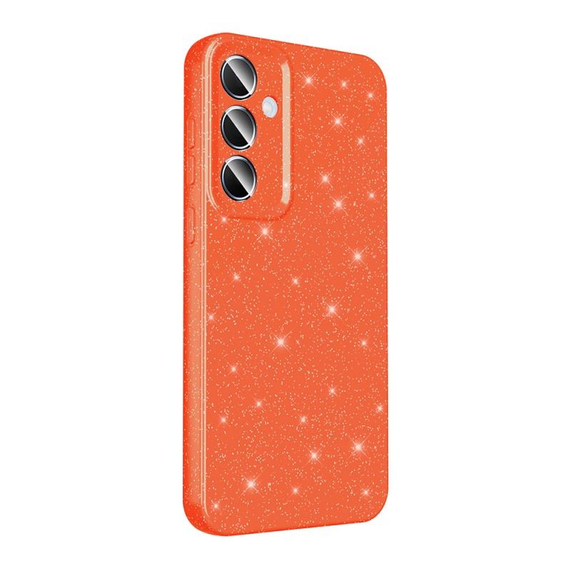 Bal-z Galaxy S24 Plus Kılıf Kamera Korumalı Simli Lüks  Koton Kapak