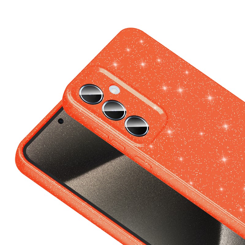 Bal-z Galaxy S24 Plus Kılıf Kamera Korumalı Simli Lüks  Koton Kapak