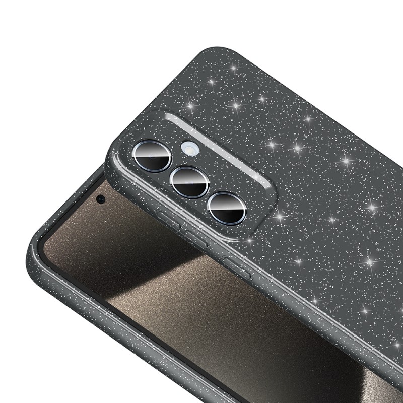 Bal-z Galaxy S24 Plus Kılıf Kamera Korumalı Simli Lüks  Koton Kapak