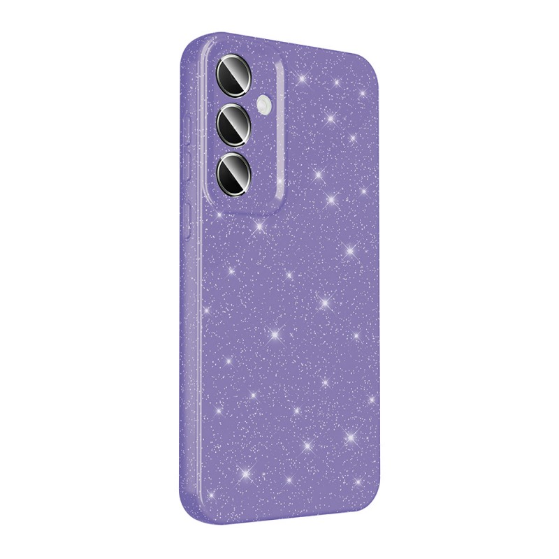 Bal-z Galaxy S24 Plus Kılıf Kamera Korumalı Simli Lüks  Koton Kapak