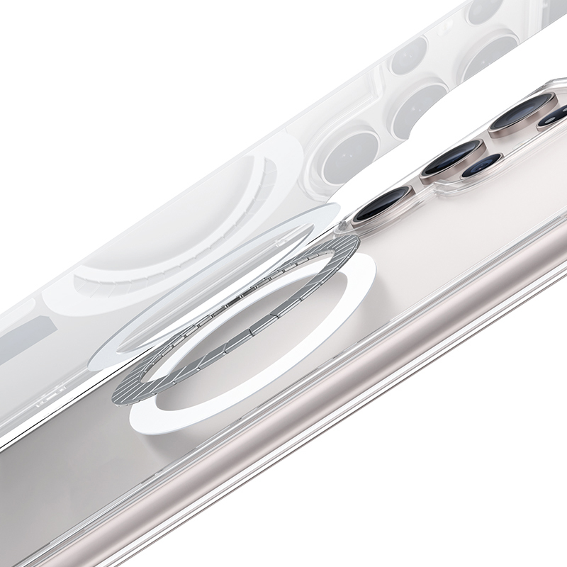 Bal-z Galaxy S24 Plus Kılıf M-safe Şarj Özellikli Airbagli Şeffaf Benks LucentPro Serisi Kapak