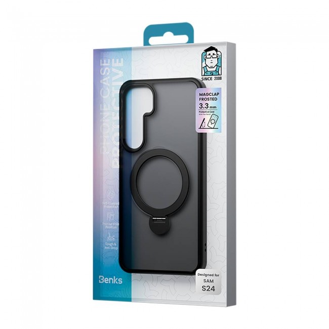 Galaxy S24 Plus Kılıf Magsafe Şarj Özellikli Benks Standlı Mist Protective Kapak Galaxy S24 Plus Kılıf Magsafe Şarj Özellikli Benks Standlı Mist Protective Kapak