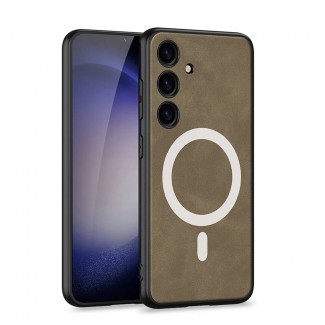 Galaxy S24 Plus Kılıf M-safe Şarj Özellikli Deri Tasarımlı Zore Kıpta Nubuk Kapak Galaxy S24 Plus Kılıf M-safe Şarj Özellikli Deri Tasarımlı Zore Kıpta Nubuk Kapak