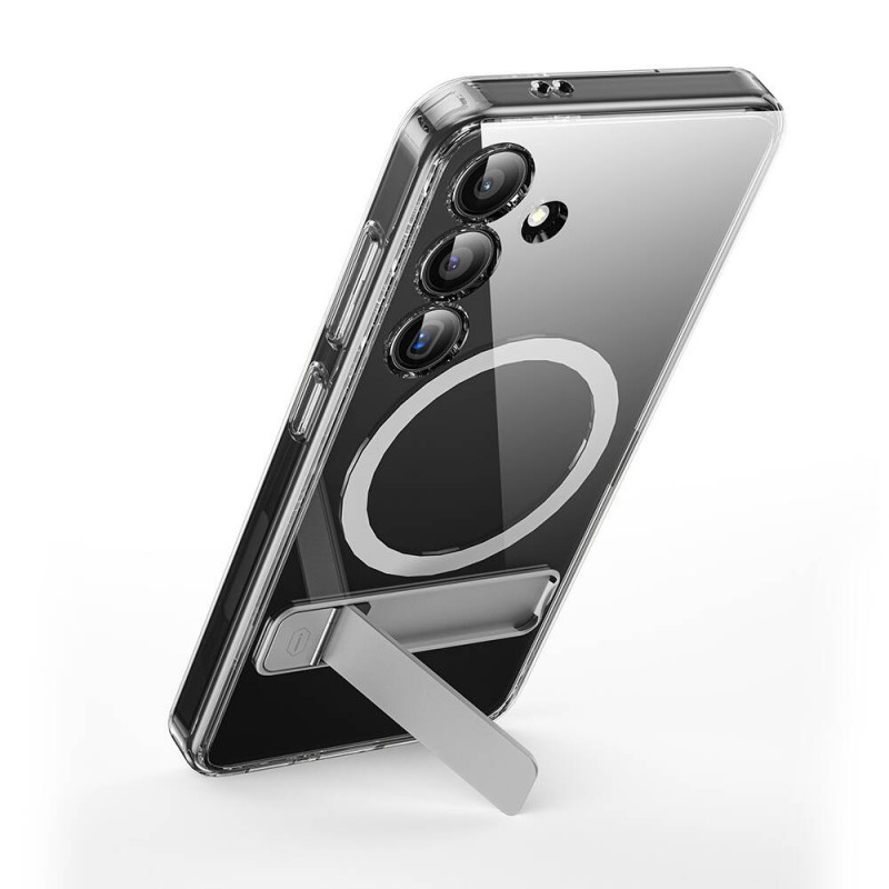 Bal-z Galaxy S24 Plus Kılıf M-safe Şarj Özellikli Kamera Korumalı Standlı Wiwu KCC-025 Aurora Serisi Kapak