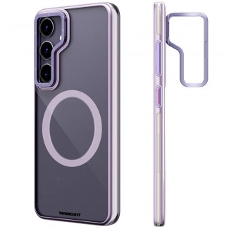 Galaxy S24 Plus Kılıf Magsafe Şarj Özellikli Sararma Önleyici Youngkit Crystal Grid Kapak Galaxy S24 Plus Kılıf Magsafe Şarj Özellikli Sararma Önleyici Youngkit Crystal Grid Kapak