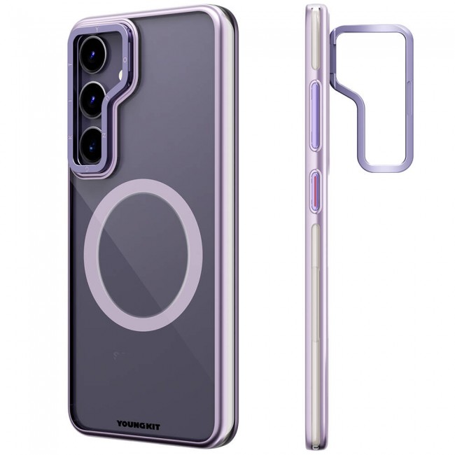 Galaxy S24 Plus Kılıf Magsafe Şarj Özellikli Sararma Önleyici Youngkit Crystal Grid Kapak Galaxy S24 Plus Kılıf Magsafe Şarj Özellikli Sararma Önleyici Youngkit Crystal Grid Kapak