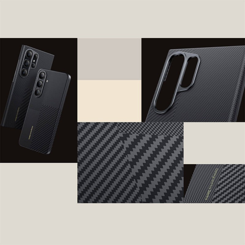 Bal-z Galaxy S24 Plus M-safe Şarj Özellikli Karbon Fiber Benks Montage ArmorAir Kevlar Kapak