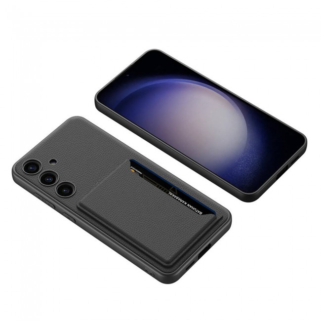 Galaxy S24 Suni Deri Arka Yüzey Zore Kartlıklı Kıpta Silikon Kapak Galaxy S24 Suni Deri Arka Yüzey Zore Kartlıklı Kıpta Silikon Kapak
