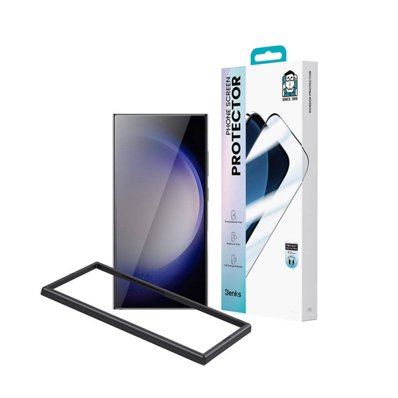 Bal-z Galaxy S24 Ultra Benks Ultra Shield 0.3mm Privacy Ekran Koruyucu + Kolay Uygulama Aparatlı