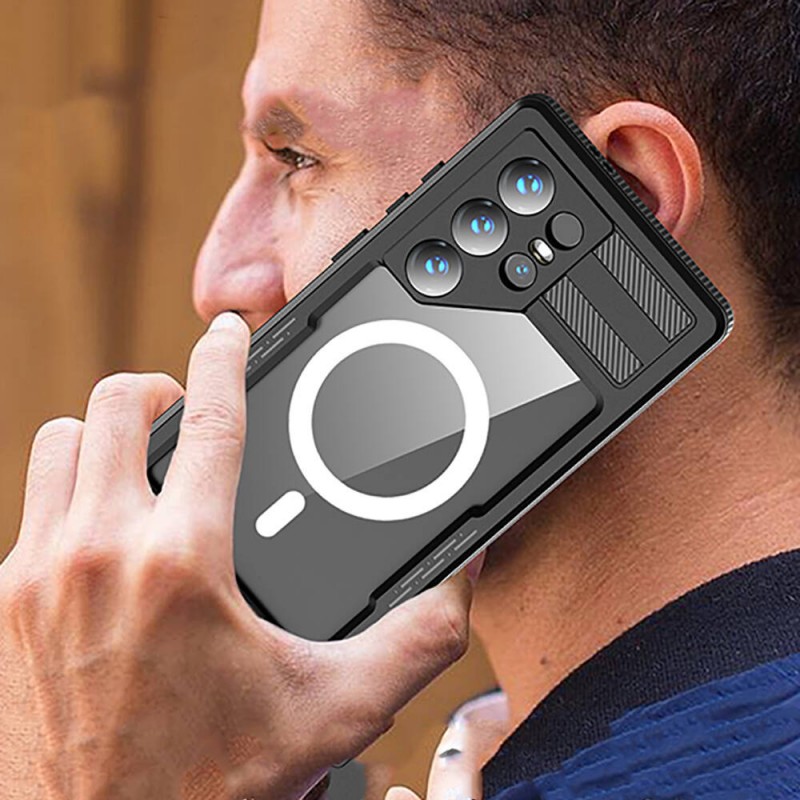 Bal-z Galaxy S24 Ultra Kılıf M-safe Şarj Özellikli 1-1 Su Geçirmez Kılıf